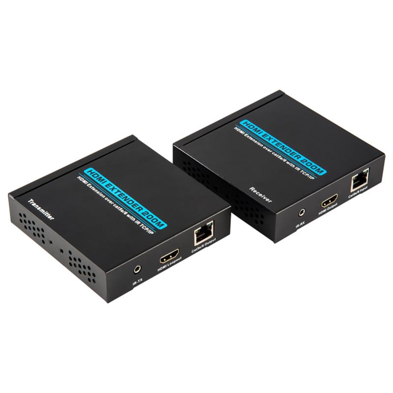 V1.3 HDMI Extender 200 м через один кабель cat5e \/ 6 Поддержка Full HD 1080P POE