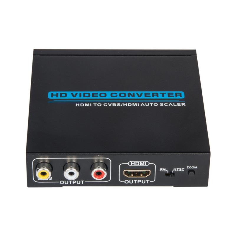 HDMI TO CVBS \/ AV + преобразователь HDMI Auto Scaler 1080P