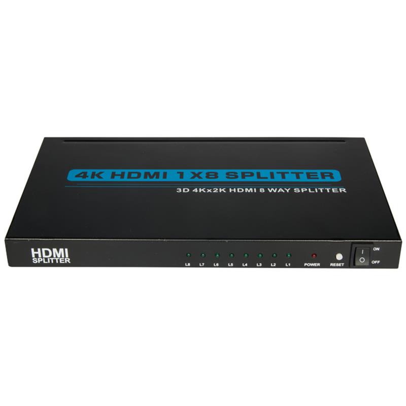 4K 8 портов HDMI 1x8 Splitter Поддержка 3D Ultra HD 4Kx2K \/ 30 Гц