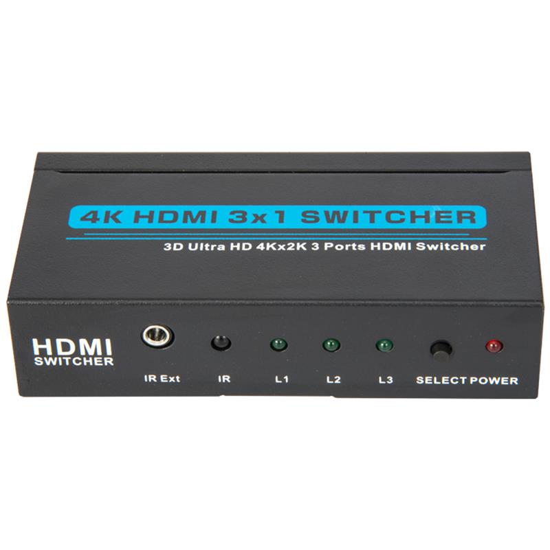 V1.4 4K / 30Hz HDMI 3x1 резак для поддержки 3D сверхвысокой очистки 4K * 2K / 30Hz